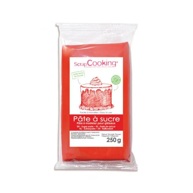 ScrapCooking fondant 250 gram rood