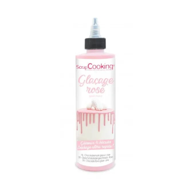 ScrapCooking glazuur met chocoladesmaak 130 gram roze
