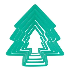 ScrapCooking Kerstboom uitsteekvormenset kunststof 5-delig