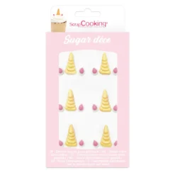 ScrapCooking suikerdecoratie unicorn hoorns 6 stuks