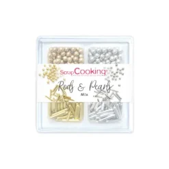Scrapcooking Suikerdecoratie mix set 66 gram goud zilver