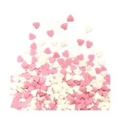 ScrapCooking suikerdecoratie 50 gram White & Pink Hearts