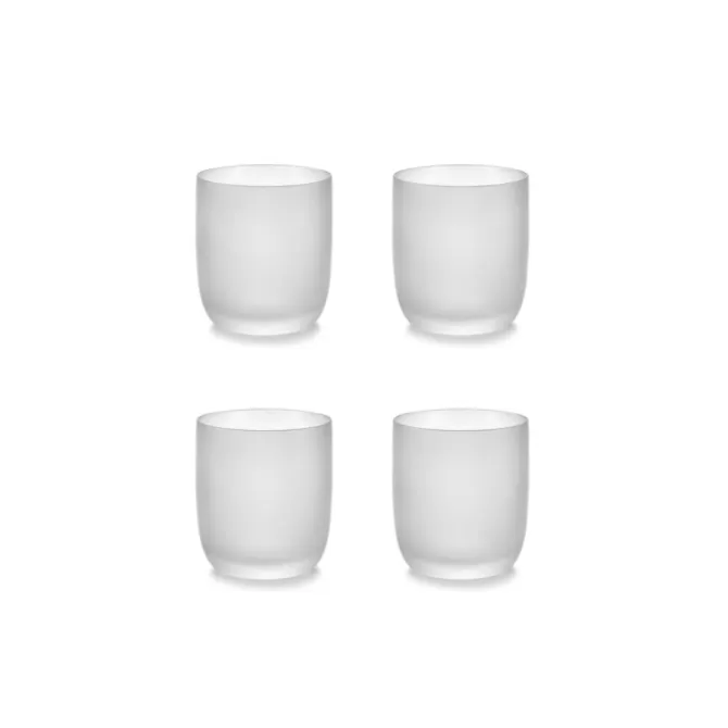 Serax Base glas 330 ml ø 8 cm h 9 cm glas frosted wit 4 stuks