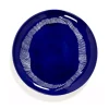 Serax Feast by Ottolenghi bord L ø 26 cm h 2 cm aardewerk Lapis Lazuli + Swirl-Stripes White
