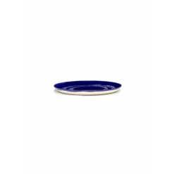 Serax Feast by Ottolenghi bord L ø 26 cm h 2 cm aardewerk Lapis Lazuli + Swirl-Dots White