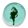 Serax Feast by Ottolenghi bord M ø 22 cm h 2 cm aardewerk Azure + Artichoke Green