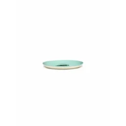 Serax Feast by Ottolenghi bord M ø 22 cm h 2 cm aardewerk Azure + Artichoke Green