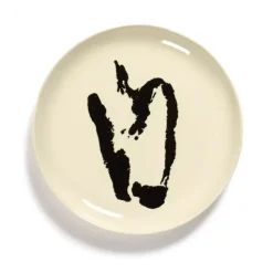 Serax Feast by Ottolenghi bord M ø 22 cm h 2 cm aardewerk White + Pepper Black
