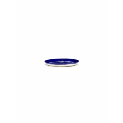Serax Feast by Ottolenghi bord S ø 19 cm h 2 cm aardewerk Lapis Lazuli + Swirl-Dots White