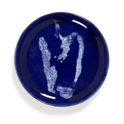 Serax Feast by Ottolenghi bord S ø 19 cm h 2 cm aardewerk Lapis Lazuli + Pepper White