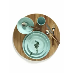 Serax Feast by Ottolenghi bord XS ø 16 cm h 2 cm aardewerk Azure + Artichoke Green