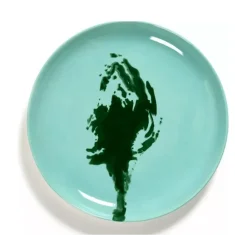 Serax Feast by Ottolenghi bord XS ø 16 cm h 2 cm aardewerk Azure + Artichoke Green