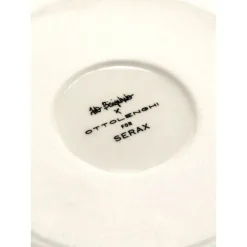 Serax Feast by Ottolenghi bord L ø 26 cm h 2 cm aardewerk White + Swirl-Stripes Blue