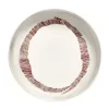 Serax Feast by Ottolenghi hoog bord ø 22 cm h 4 cm aardewerk White + Swirl-Stripes Red
