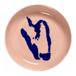 Serax Feast by Ottolenghi hoog bord ø 22 cm h 4 cm aardewerk Delicious Pink + Pepper Blue