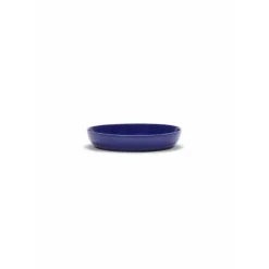 Serax Feast by Ottolenghi hoog bord ø 22 cm h 4 cm aardewerk Lapis Lazuli + Swirl-Stripes White