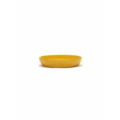 Serax Feast by Ottolenghi hoog bord ø 22 cm h 4 cm aardewerk Sunny Yellow + Swirl-Dots Black