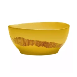 Serax Feast by Ottolenghi kom S ø 15 cm h 7 cm aardewerk Sunny Yellow + Swirl-Stripes Red