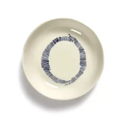 Serax Feast by Ottolenghi schotel S ø 11 cm h 2 cm aardewerk White + Swirl-Stripes Blue