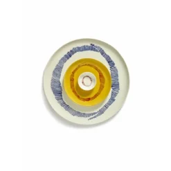 Serax Feast by Ottolenghi schotel XS ø 7 cm h 2 cm aardewerk White + Swirl-Stripes Red