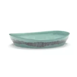 Serax Feast by Ottolenghi serveerschaal S ø 30 cm h 6 cm aardewerk Azure + Swirl Stripes Red