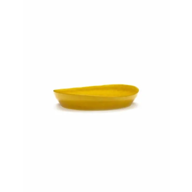 Serax Feast by Ottolenghi serveerschaal S ø 30 cm h 6 cm aardewerk Sunny Yellow + Swirl Dots Black