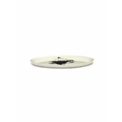 Serax Feast by Ottolenghi serveerbord ø 35 cm h 2 cm aardewerk White + Artichoke Black
