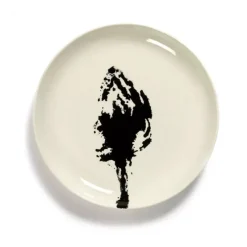 Serax Feast by Ottolenghi serveerbord ø 35 cm h 2 cm aardewerk White + Artichoke Black