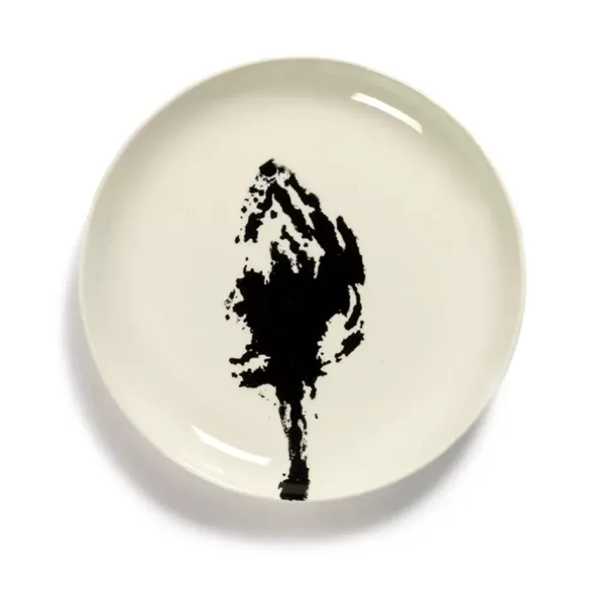 Serax Feast by Ottolenghi serveerbord ø 35 cm h 2 cm aardewerk White + Artichoke Black