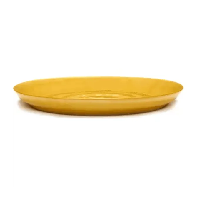 Serax Feast by Ottolenghi serveerschaal M ø 34 cm h 4 cm aardewerk Sunny Yellow + Swirl Dots Black