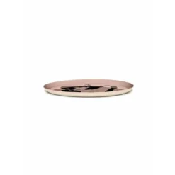 Serax Feast by Ottolenghi serveerbord ø 35 cm h 2 cm aardewerk Azure + Pepper Gold