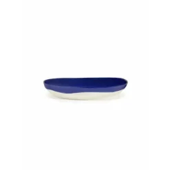 Serax Feast by Ottolenghi serveerschaal L ø 35 cm h 6 cm aardewerk Lapis Lazuli + Swirl Dots White