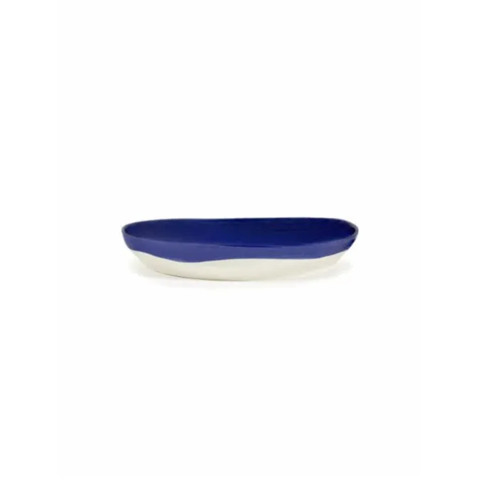 Serax Feast by Ottolenghi serveerschaal L ø 35 cm h 6 cm aardewerk Lapis Lazuli + Swirl Dots White
