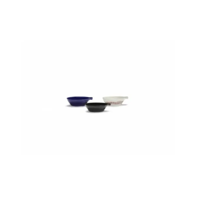 Serax Feast by Ottolenghi tapasbord S ø 8 cm h 2,5 cm aardewerk Lapis Lazuli + Swirl-Stripes White