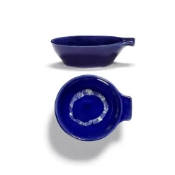 Serax Feast by Ottolenghi tapasbord S ø 8 cm h 2,5 cm aardewerk Lapis Lazuli + Swirl-Stripes White