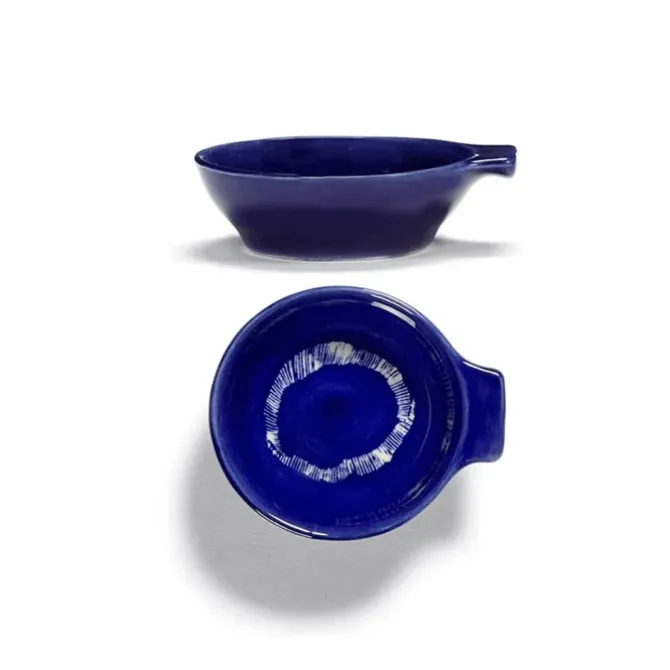 Serax Feast by Ottolenghi tapasbord S ø 8 cm h 2,5 cm aardewerk Lapis Lazuli + Swirl-Stripes White
