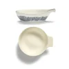 Serax Feast by Ottolenghi tapasbord L ø 11 cm h 3,5 cm aardewerk White + Swirl-Stripes Blue