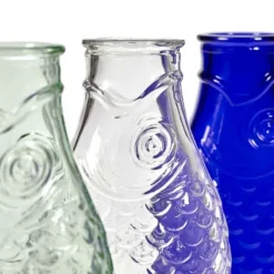 Serax Fish & Fish fles 1 liter glas blauw