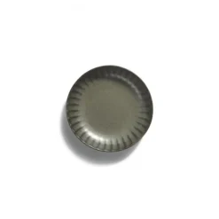 Serax INKU by Sergio Herman hoog bord M ø 23 cm h 4,5 cm aardewerk groen