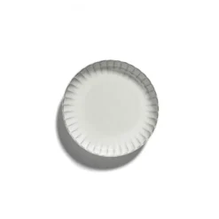 Serax INKU by Sergio Herman hoog bord M ø 21 cm h 4 cm aardewerk wit