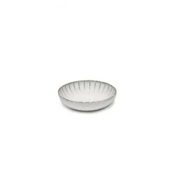 Serax INKU by Sergio Herman hoog bord XS ø 16 cm h 4 cm aardewerk wit