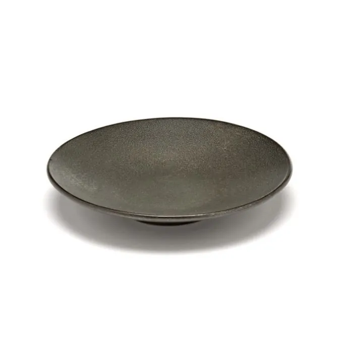 Serax INKU by Sergio Herman schotel voor koffiekop ø 14 cm h 1,4 cm aardewerk groen