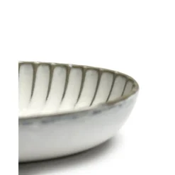 Serax INKU by Sergio Herman serveerschaal ovaal 22 x 15,4 cm h 2,7 cm aardewerk wit