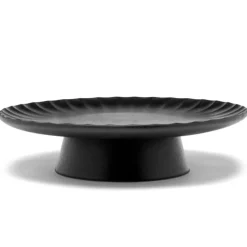 Serax INKU by Sergio Herman taartplateau L ø 24 cm h 6,5 cm aardewerk zwart