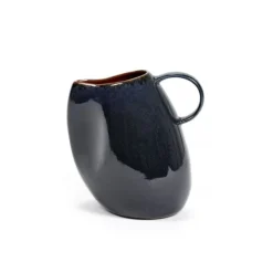 Serax karaf S 14 x 10 cm h 14 cm aardewerk donkerblauw