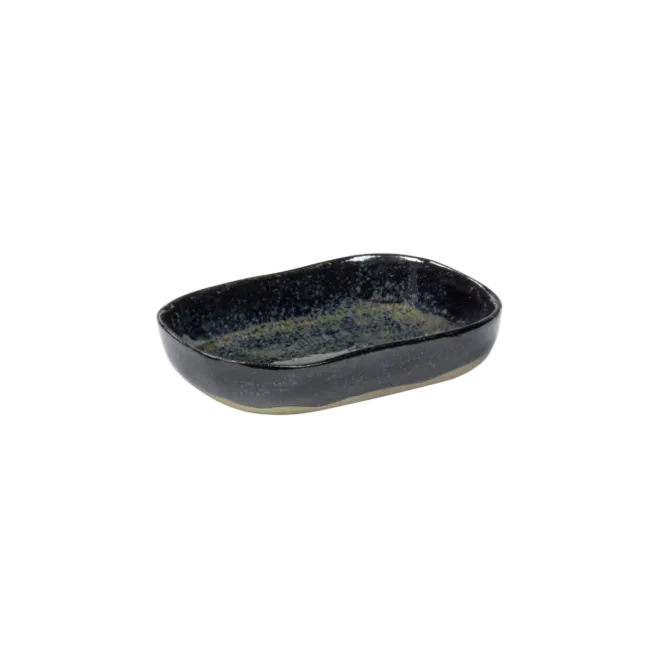 Serax Merci diep bord rechthoekig no 7 M zandsteen 14,5 x 10,5 x 3 cm donkerblauw