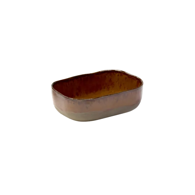Serax Merci extra diep bord 14,5 x 10,5 cm h 4,5 cm oker/bruin