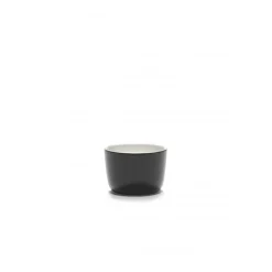 Serax Passe-Partout cappuccinokop zonder oor 200 ml ø 8,5 cm h 6 cm porselein glanzend zwart