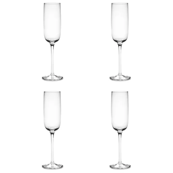 Serax Passe-Partout champagneflûte op hoge voet 150 ml ø 6,6 cm glas 4 stuks