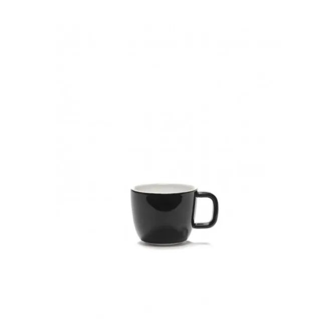 Serax Passe-Partout espressokop met oor 135 ml ø 7 cm h 5,7 cm porselein glanzend zwart